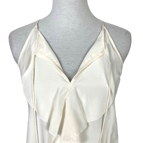 Lilly Pulitzer NWT Lachelle Top Ivory Cream 100% Silk Halter Slip Tank - Picture 4 of 11